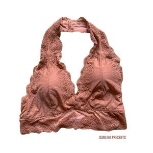 Zenana Outfitters Lace Halter Bra Women Color Sand Size 3X